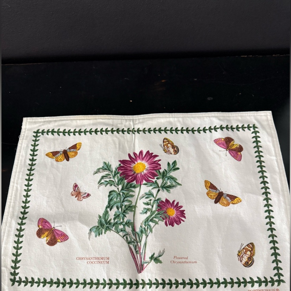 Floral Butterfly Print Cloth Placemats NWOT